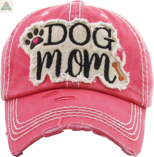 DOG MOM WASHED VINTAGE BALLCAP: HPK KBETHOS