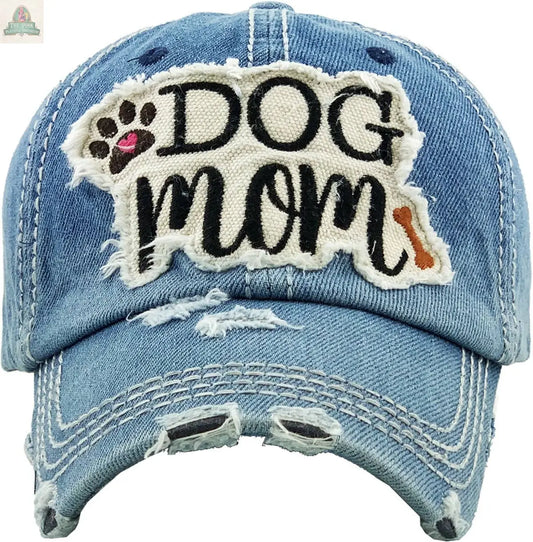 DOG MOM WASHED VINTAGE BALLCAP: MDM KBETHOS