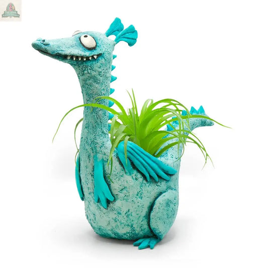 Drake Teal Dragon Blobhouse Planter Pink Platypus Emporium