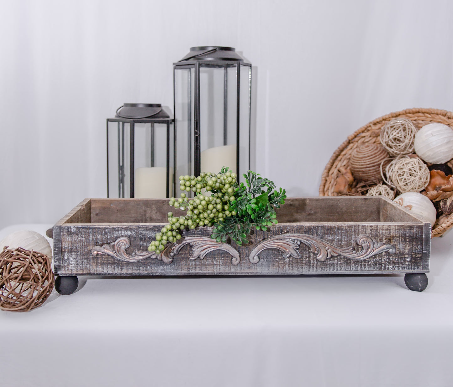 Shabby Chic Boho Table Riser | Reclaimed Barnwood Centerpiece