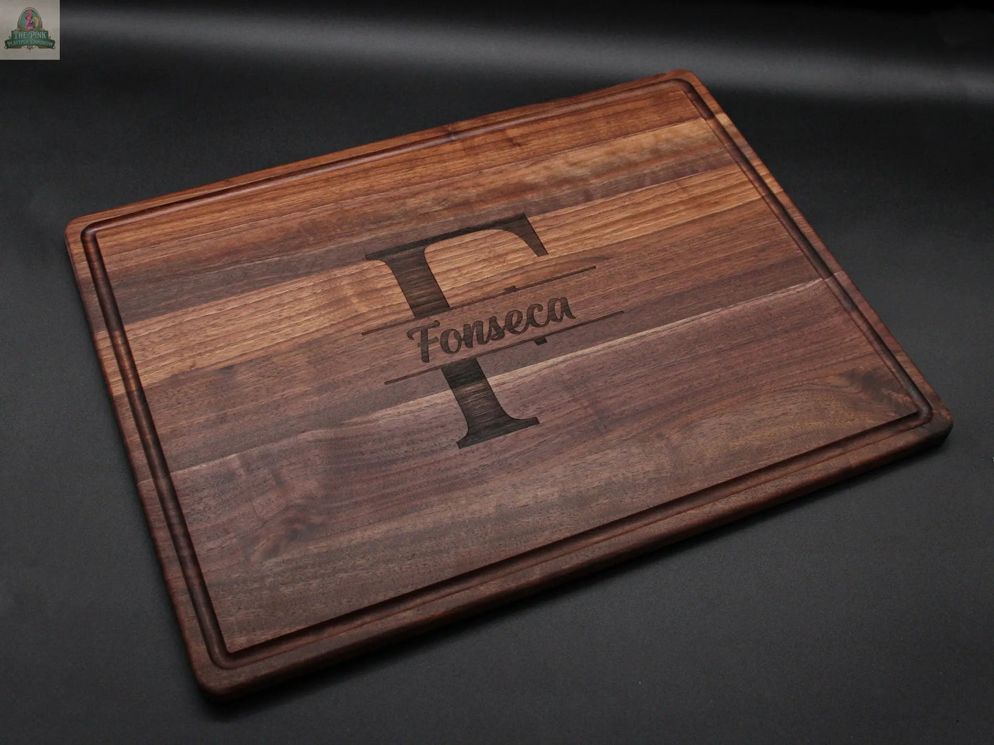 Extra Large Walnut Cutting Board, 24"x18" Charcuterie Serving Tray, Customizable Wedding Board, 100% Made in the USA Pink Platypus Emporium