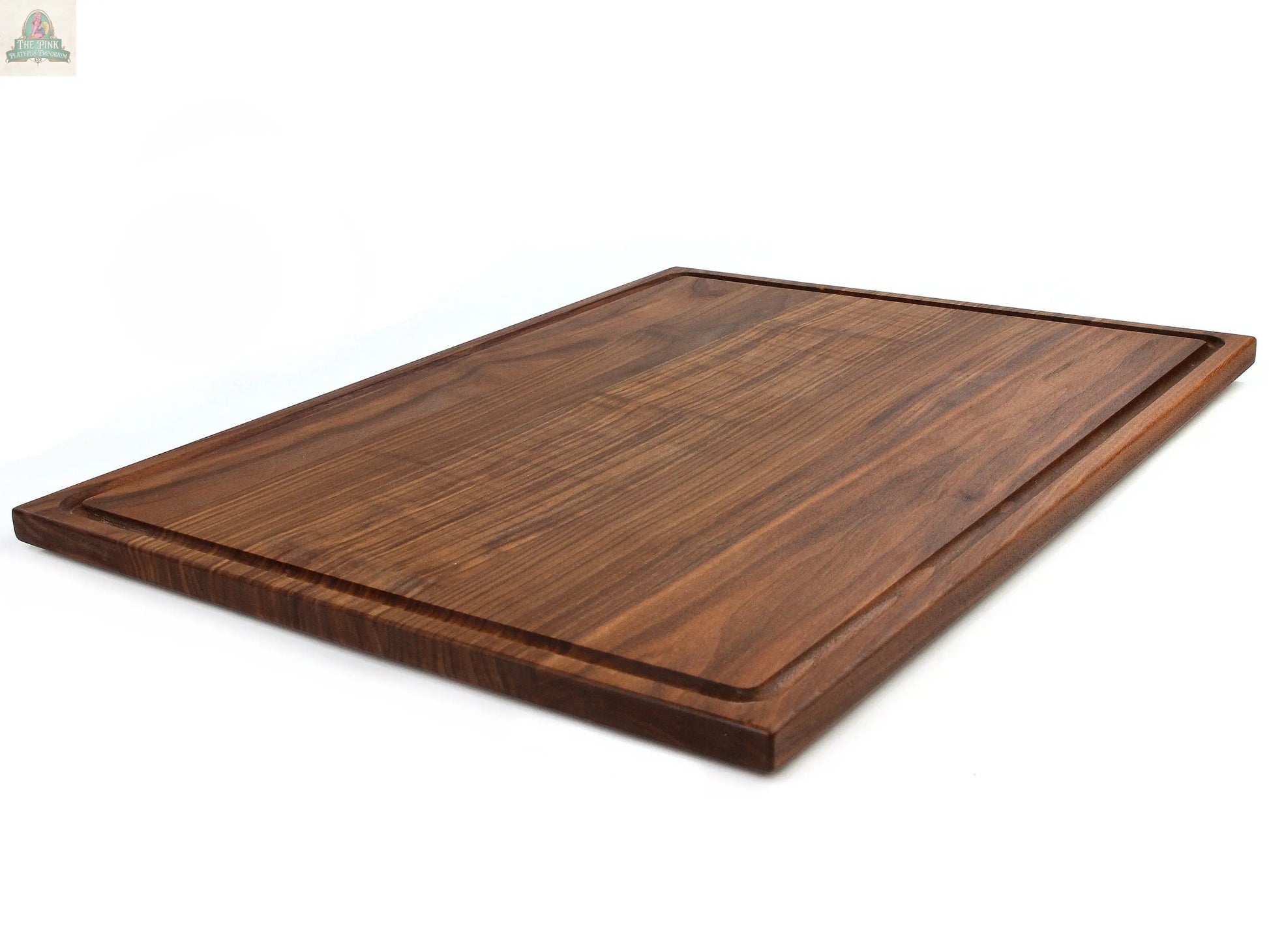 Extra Large Walnut Cutting Board, 24"x18" Charcuterie Serving Tray, Customizable Wedding Board, 100% Made in the USA Pink Platypus Emporium