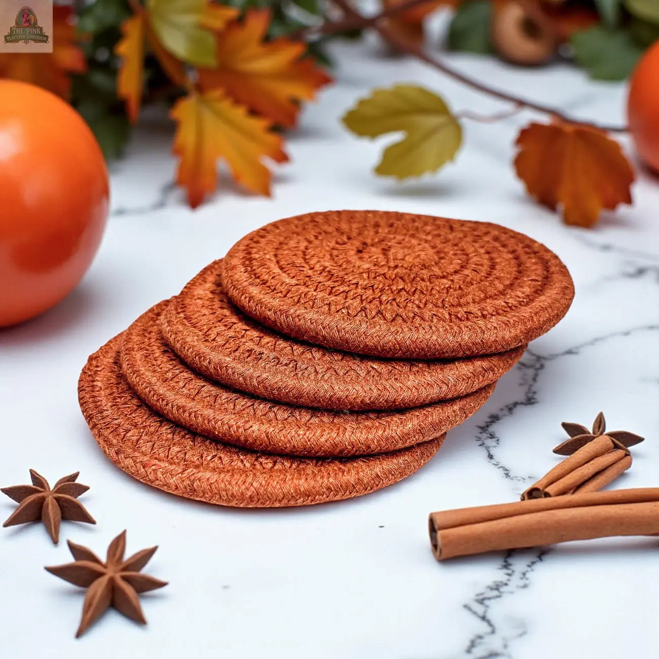 Fall Fabric Coasters Pink Platypus Emporium