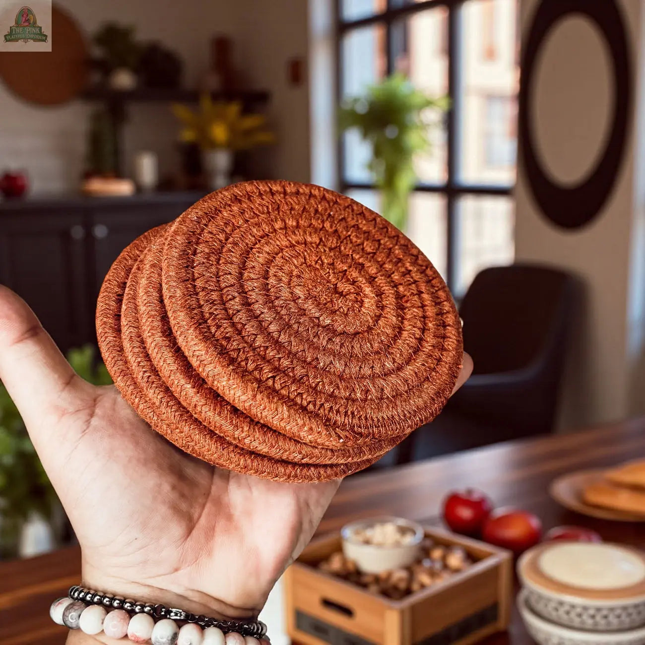 Fall Fabric Coasters Pink Platypus Emporium