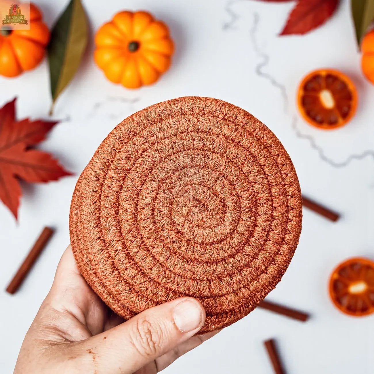 Fall Fabric Coasters Pink Platypus Emporium