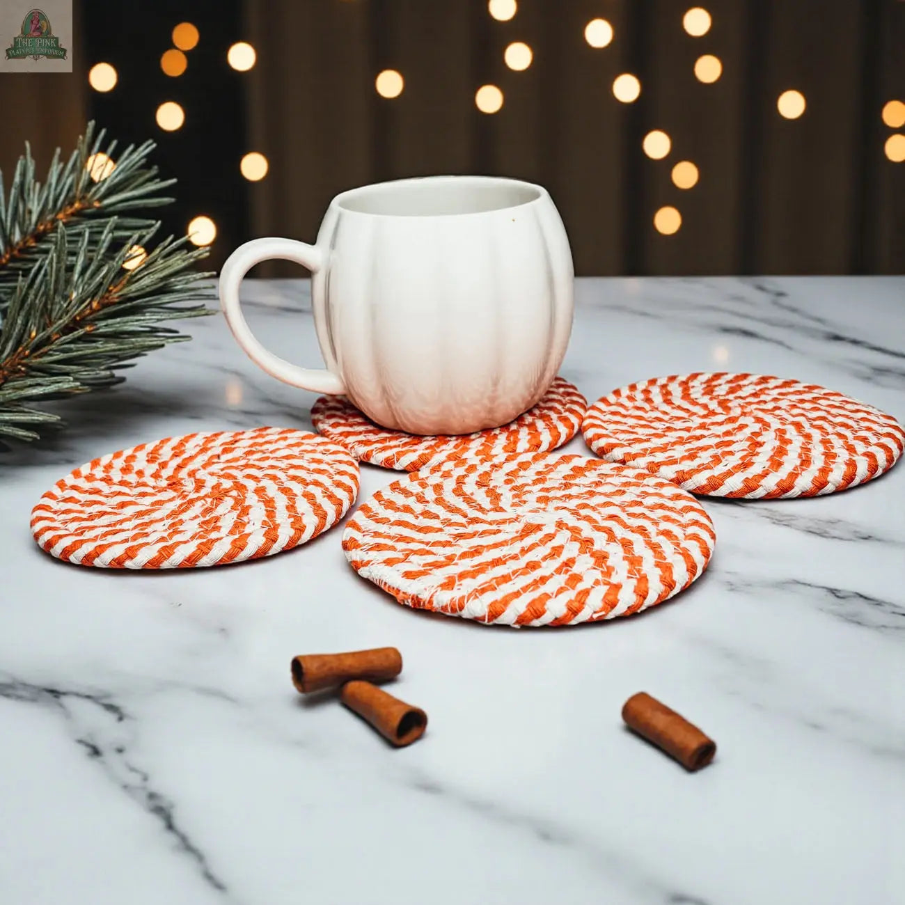 Fall Fabric Coasters Pink Platypus Emporium