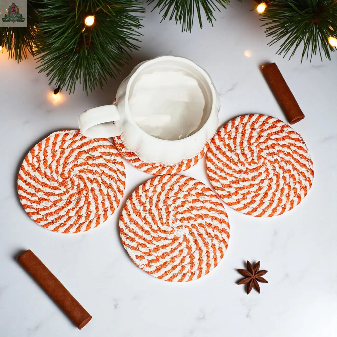 Fall Fabric Coasters Pink Platypus Emporium