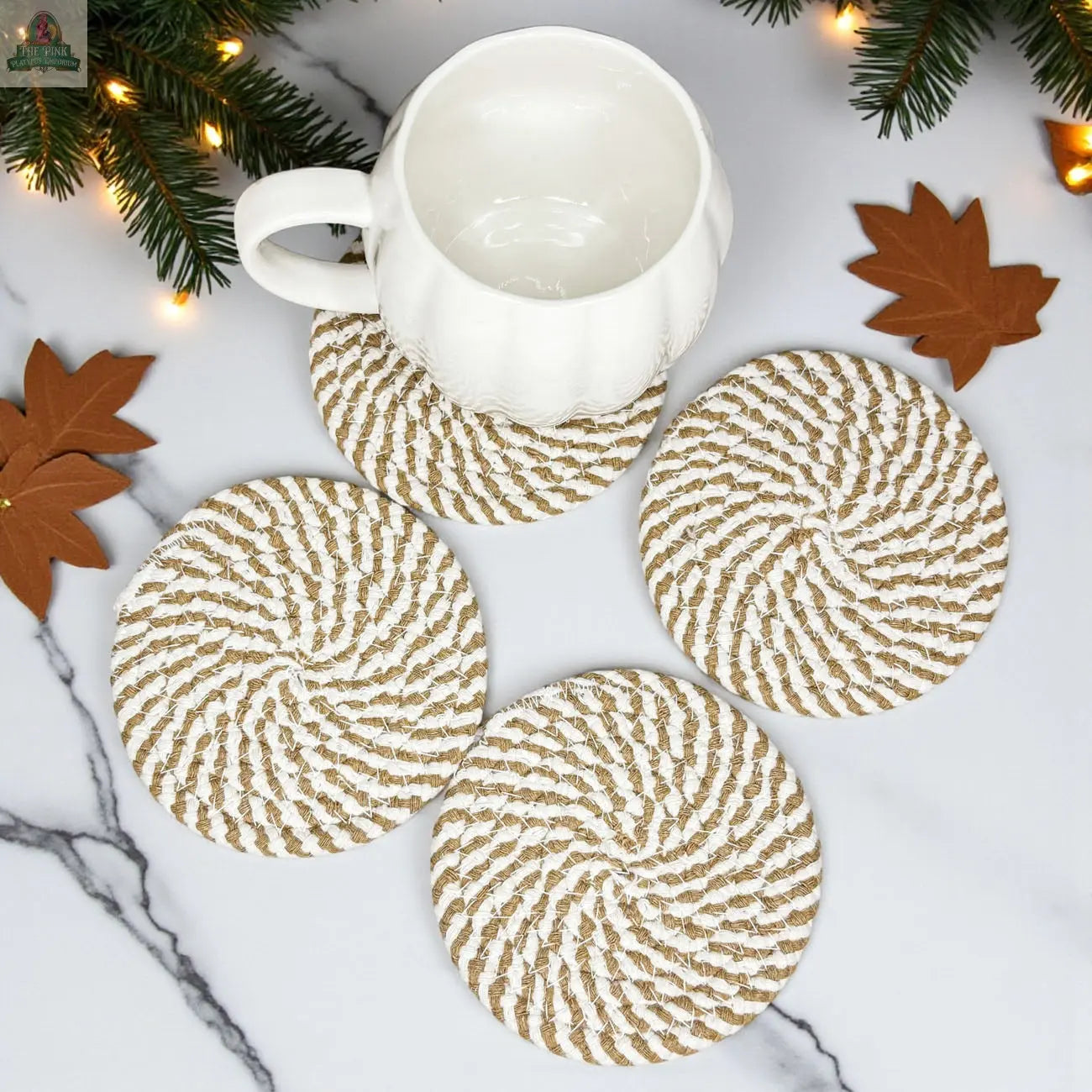 Fall Fabric Coasters Pink Platypus Emporium