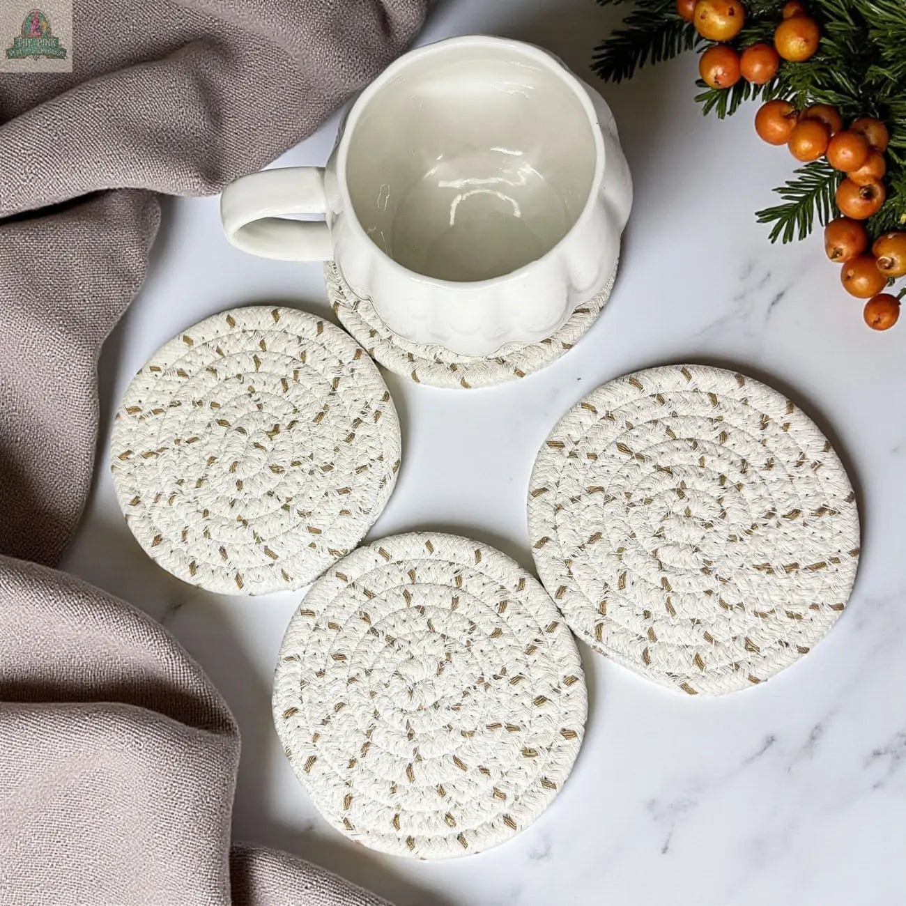 Fall Fabric Coasters Pink Platypus Emporium