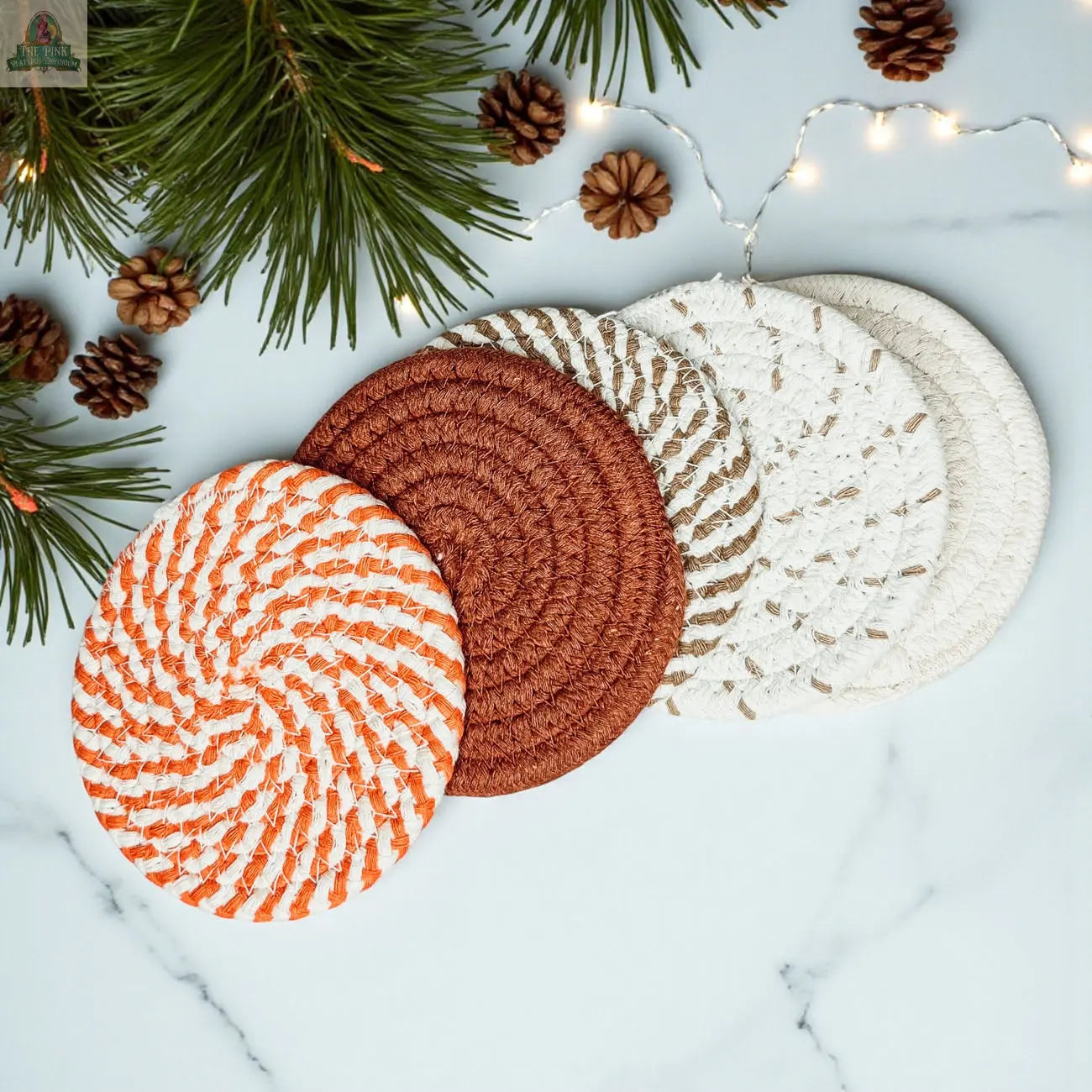 Fall Fabric Coasters Pink Platypus Emporium