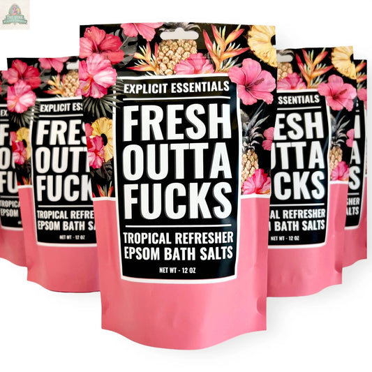 Fresh Outta Fucks Bath Salts 12oz Bag Pink Platypus Emporium