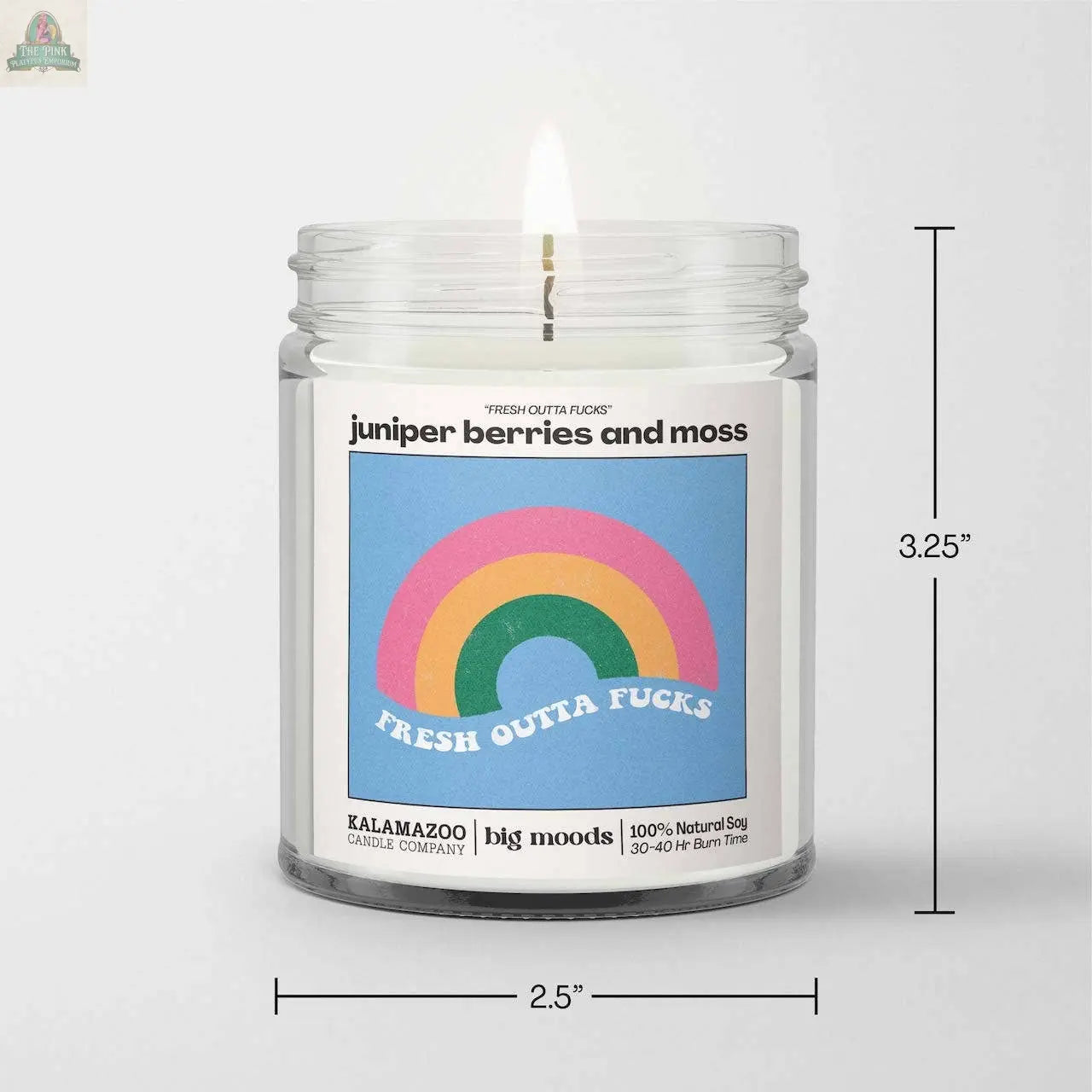 "Fresh Outta Fucks" Juniper Berries & Moss - Soy Candle Big Moods