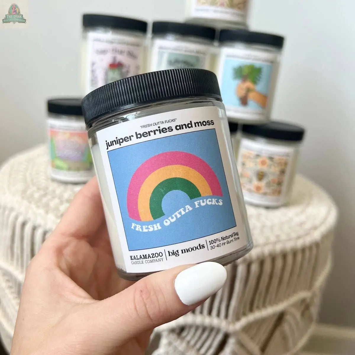 "Fresh Outta Fucks" Juniper Berries & Moss - Soy Candle Big Moods