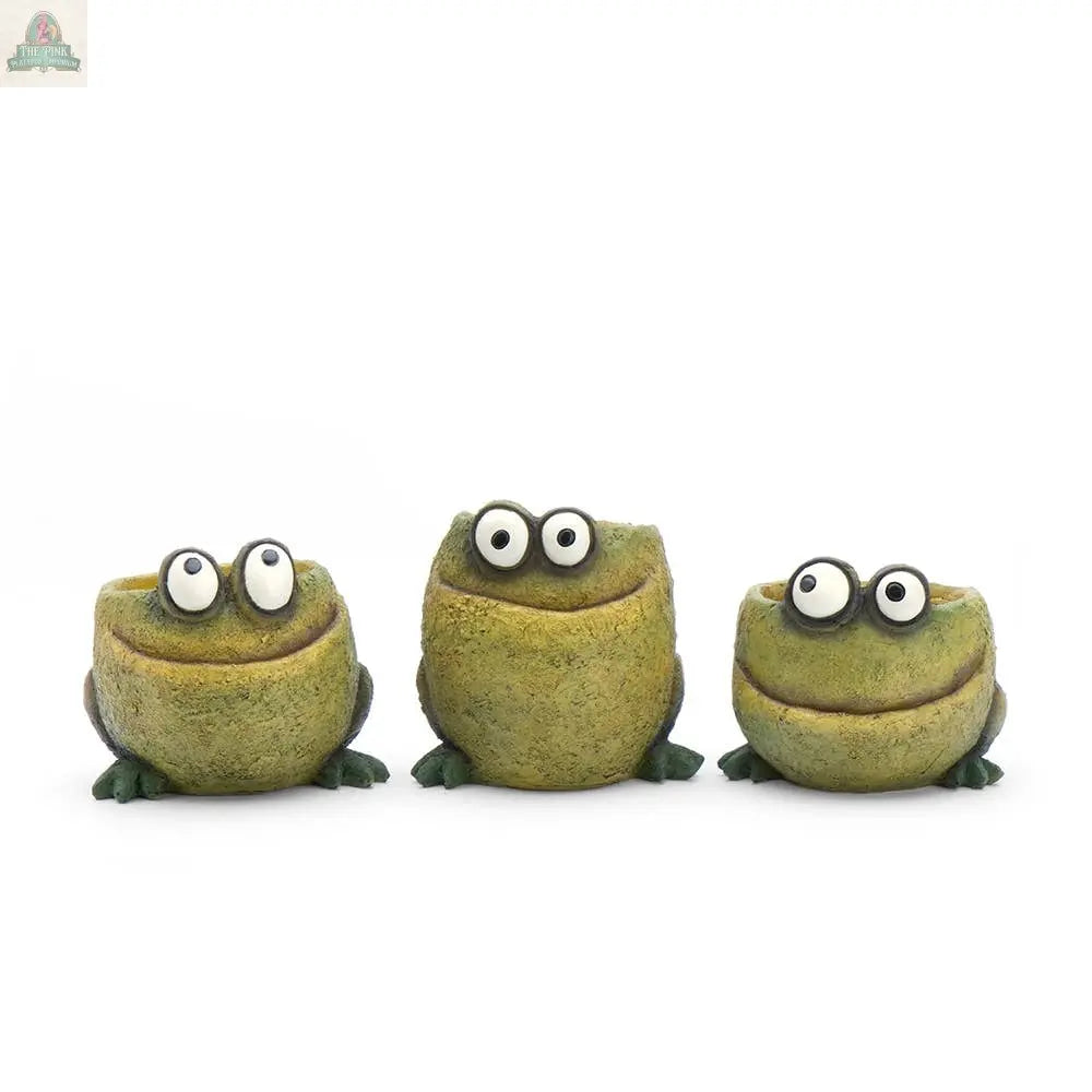 Frog Trio Mini Blobhouse Planters, Set of 3 Pink Platypus Emporium