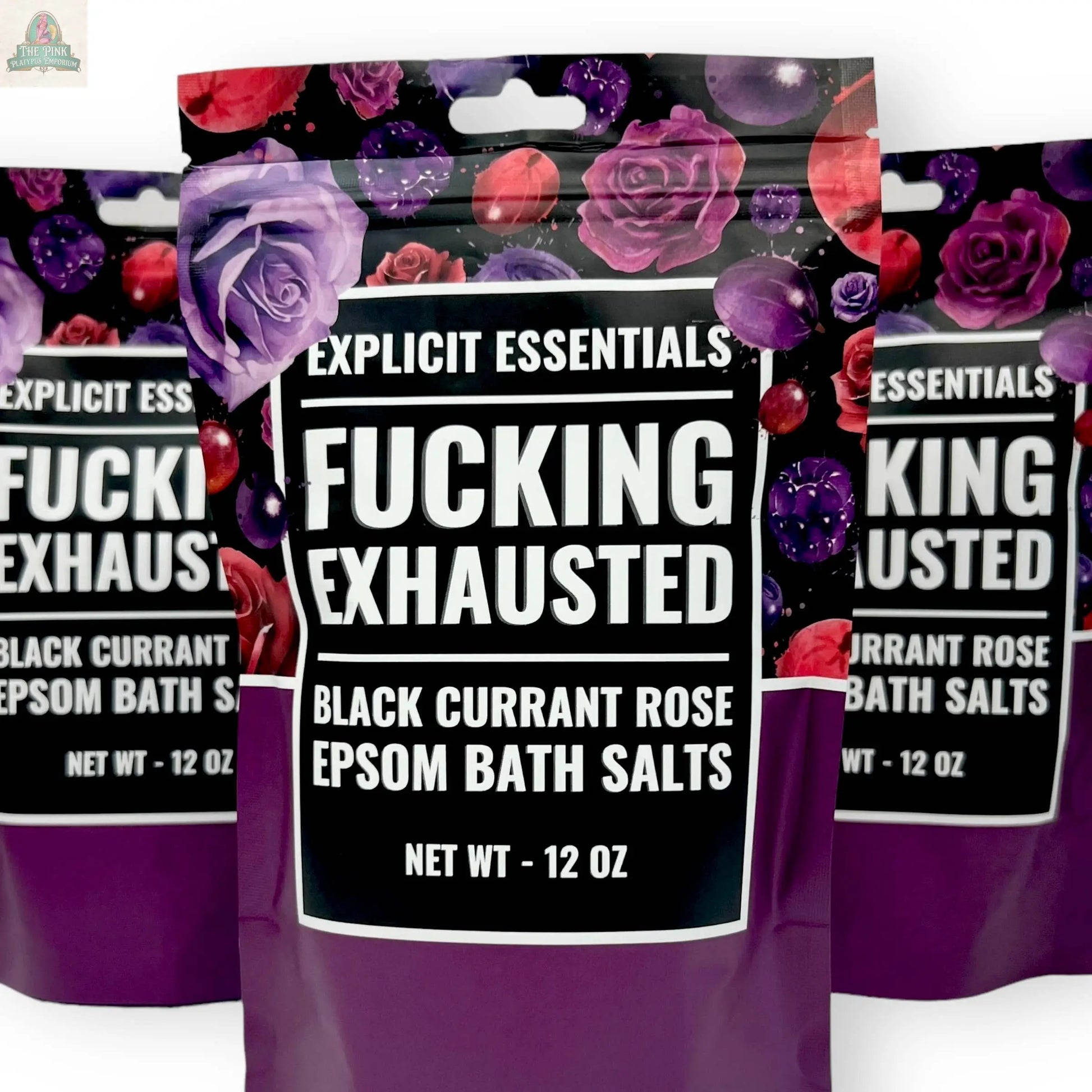 Fucking Exhausted Bath Salts 12oz Bag Pink Platypus Emporium
