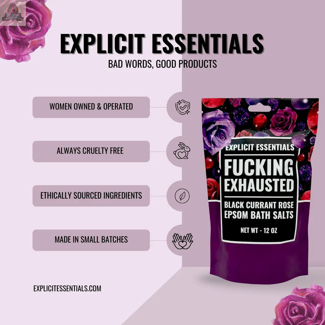 Fucking Exhausted Bath Salts 12oz Bag Pink Platypus Emporium