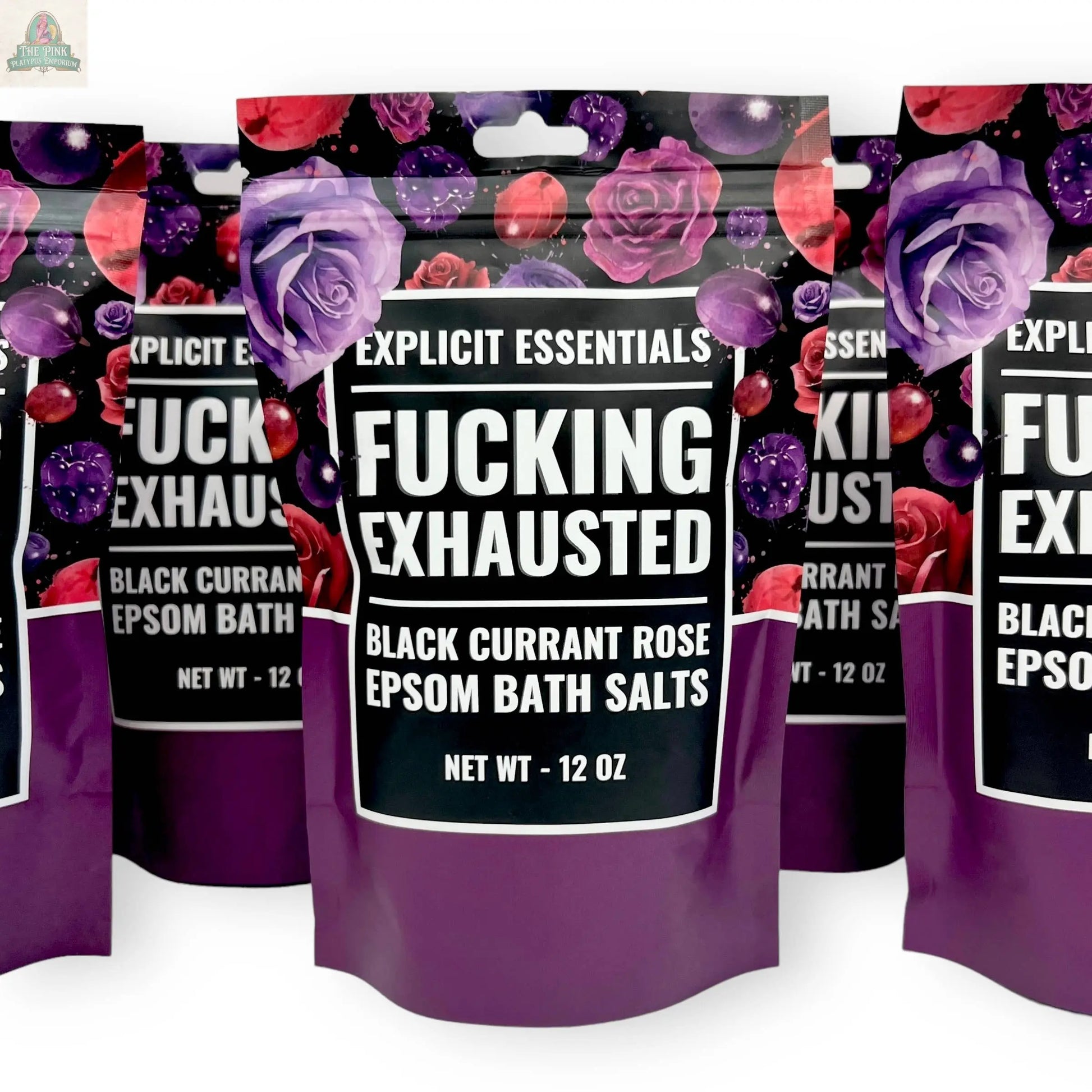 Fucking Exhausted Bath Salts 12oz Bag Pink Platypus Emporium