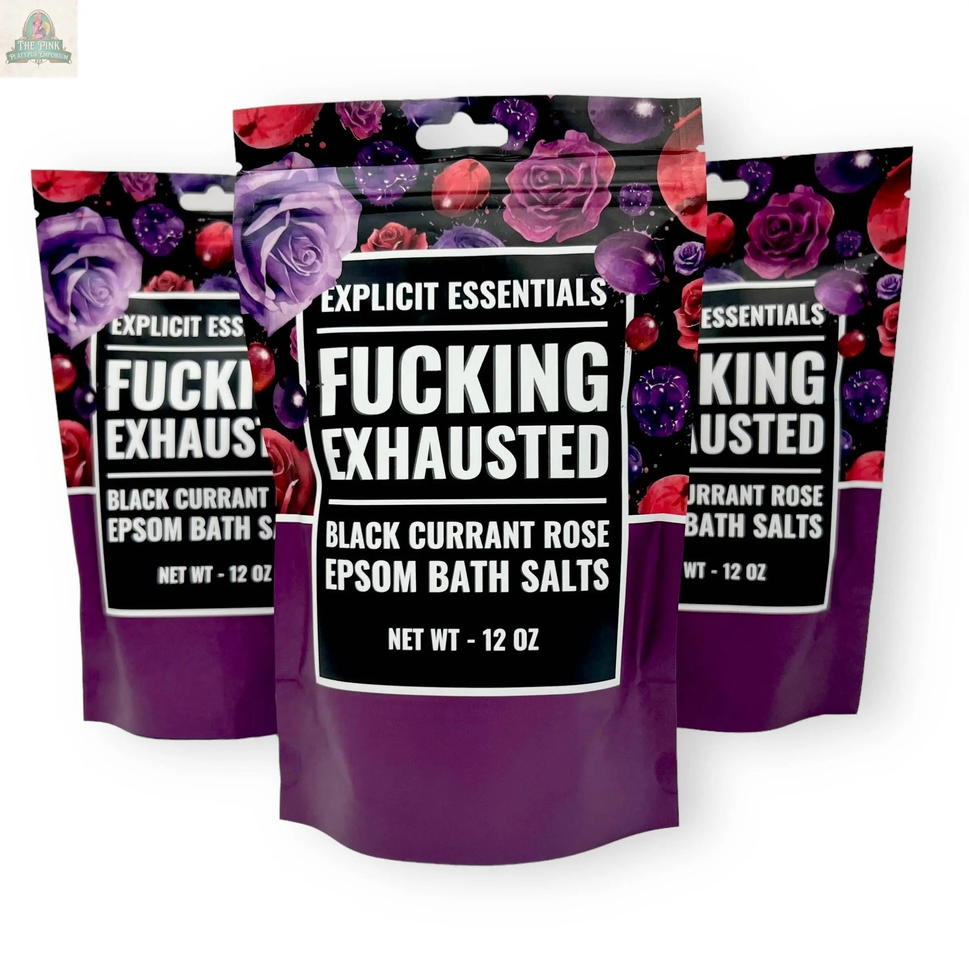 Fucking Exhausted Bath Salts 12oz Bag Pink Platypus Emporium