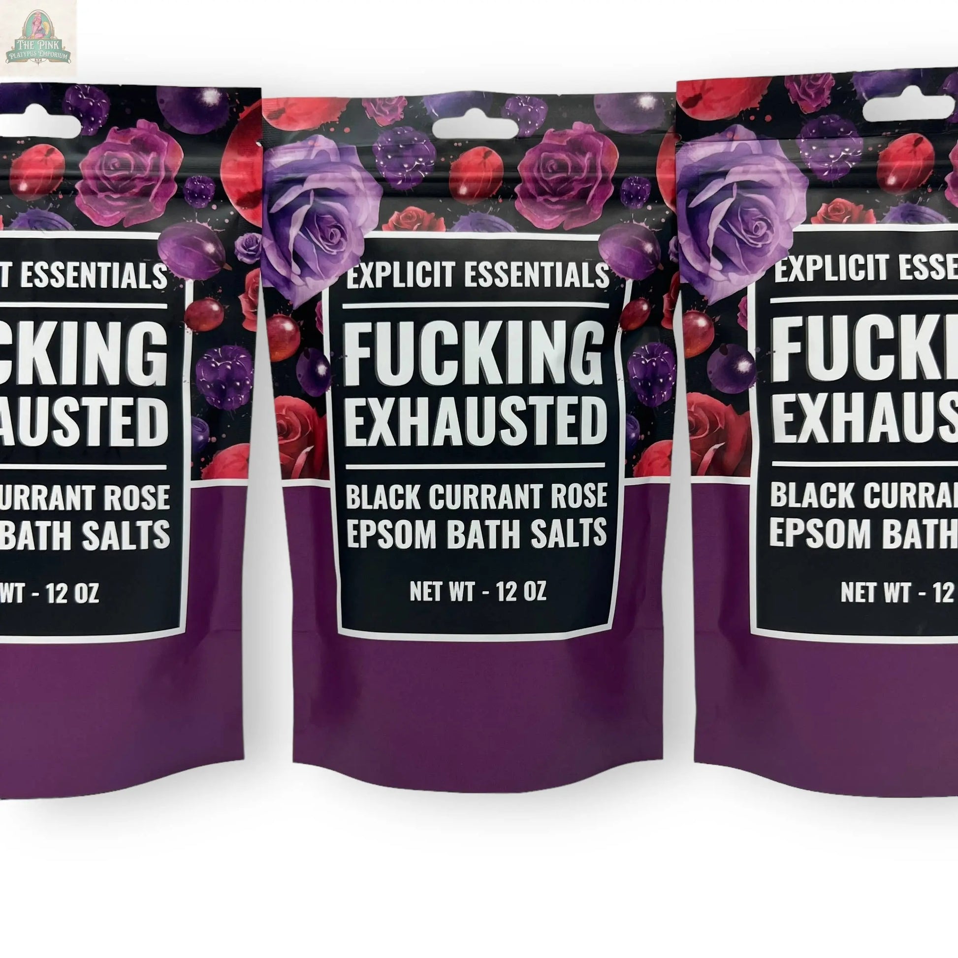 Fucking Exhausted Bath Salts 12oz Bag Pink Platypus Emporium