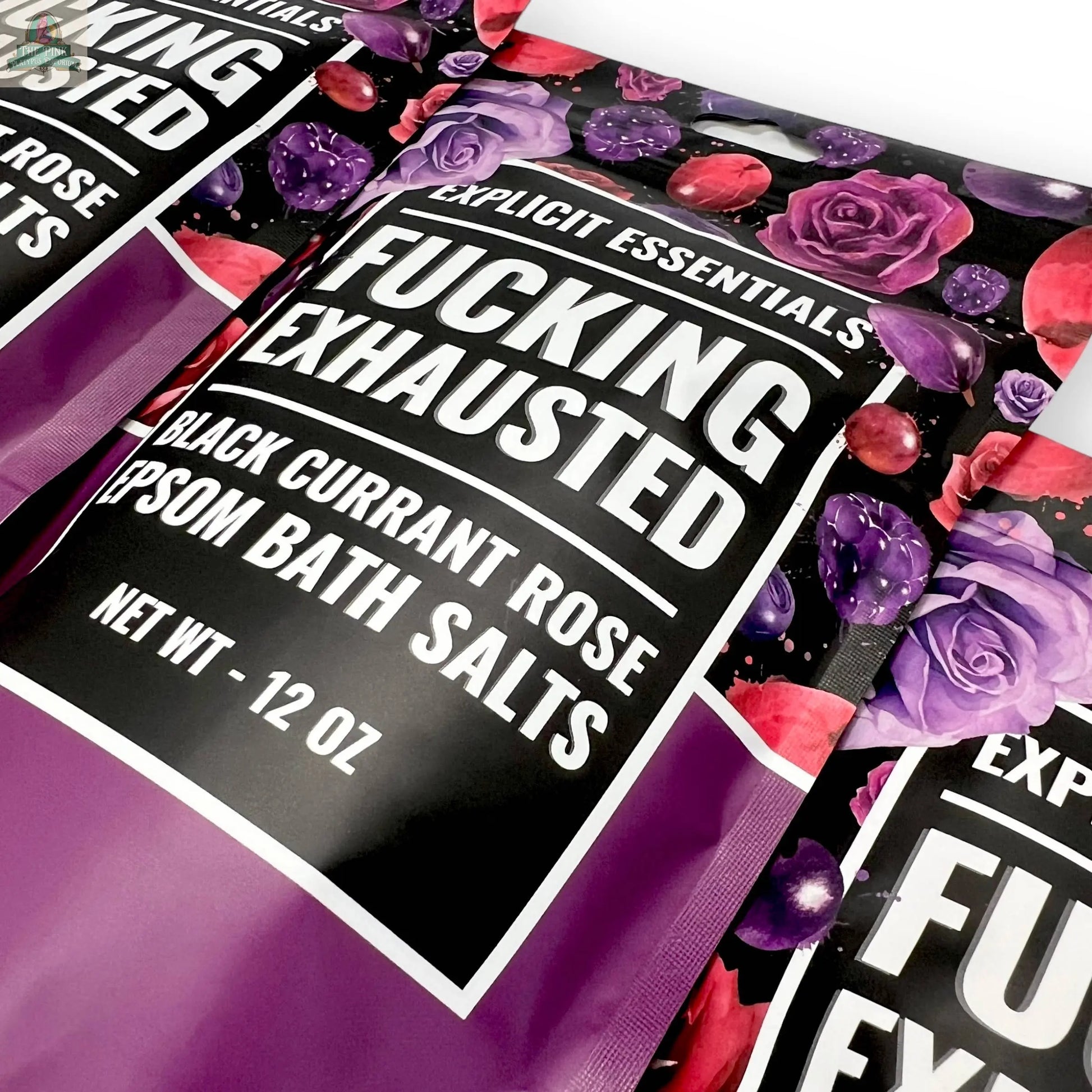 Fucking Exhausted Bath Salts 12oz Bag Pink Platypus Emporium