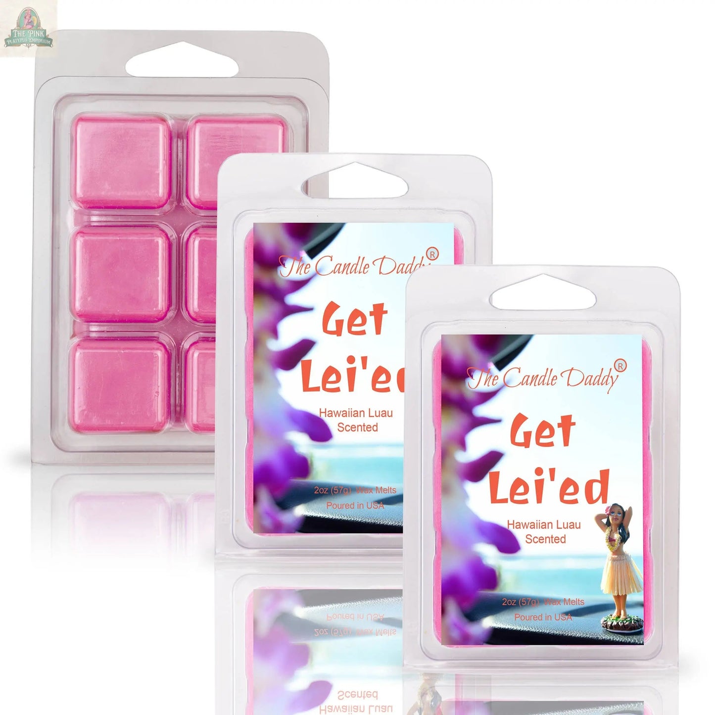 One pack of GET LEI'ED - Hawaiian Luau scented wax melt (2oz) adds tropical island vibes and aromatherapy to your space.