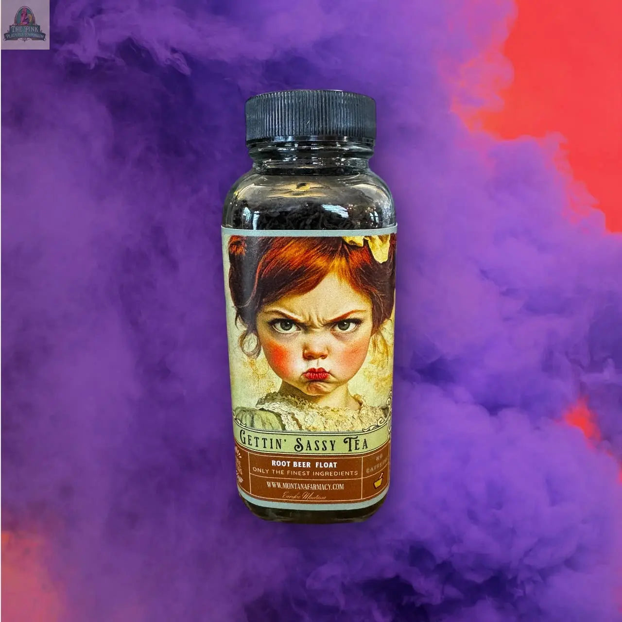 Getting Sassy Vintage Tantrum Child Sassafras root beer Tea Pink Platypus Emporium