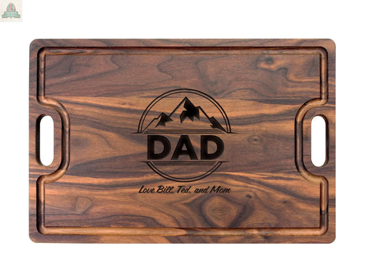 Gift For Dad Cutting Board, Personalized Gifts For Dad, Custom Grilling Gift For Dad, BBQ Gift For Dad - USA Made Pink Platypus Emporium