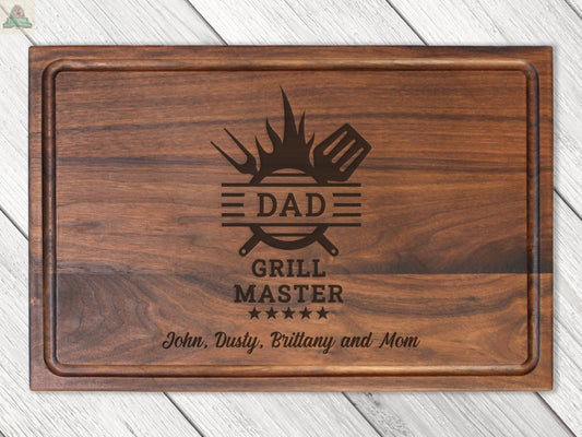 Gift For Dad Cutting Board, Personalized Gifts For Dad, Custom Grilling Gift For Dad, BBQ Gift For Dad, Custom Cutting Board - USA Made Pink Platypus Emporium