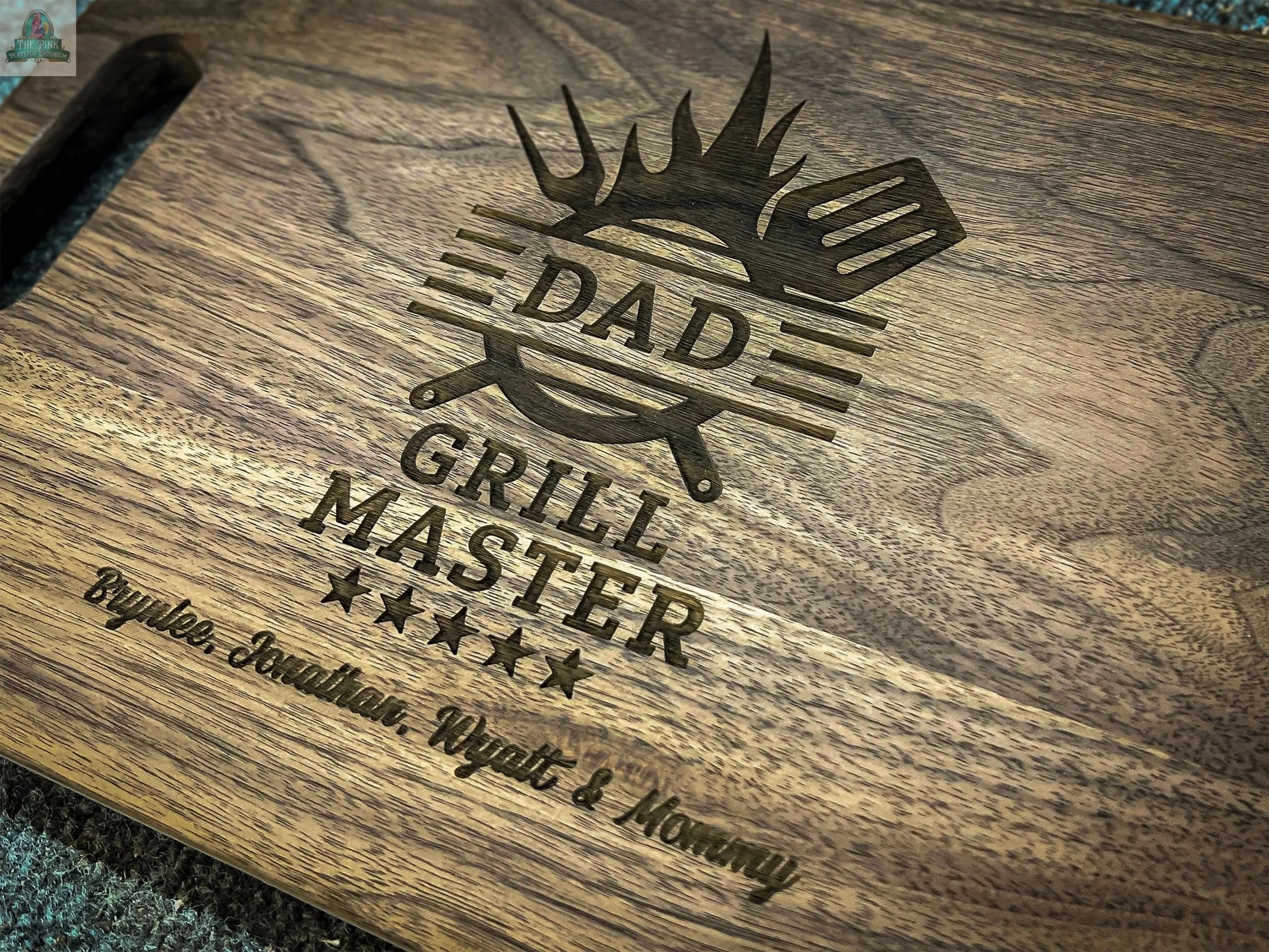 Gift For Dad Cutting Board, Personalized Gifts For Dad, Custom Grilling Gift For Dad, BBQ Gift For Dad, Custom Cutting Board - USA Made Pink Platypus Emporium