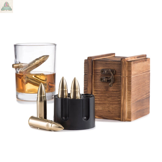 Gold Bullet Stones Gift Set Wooden Box Pink Platypus Emporium