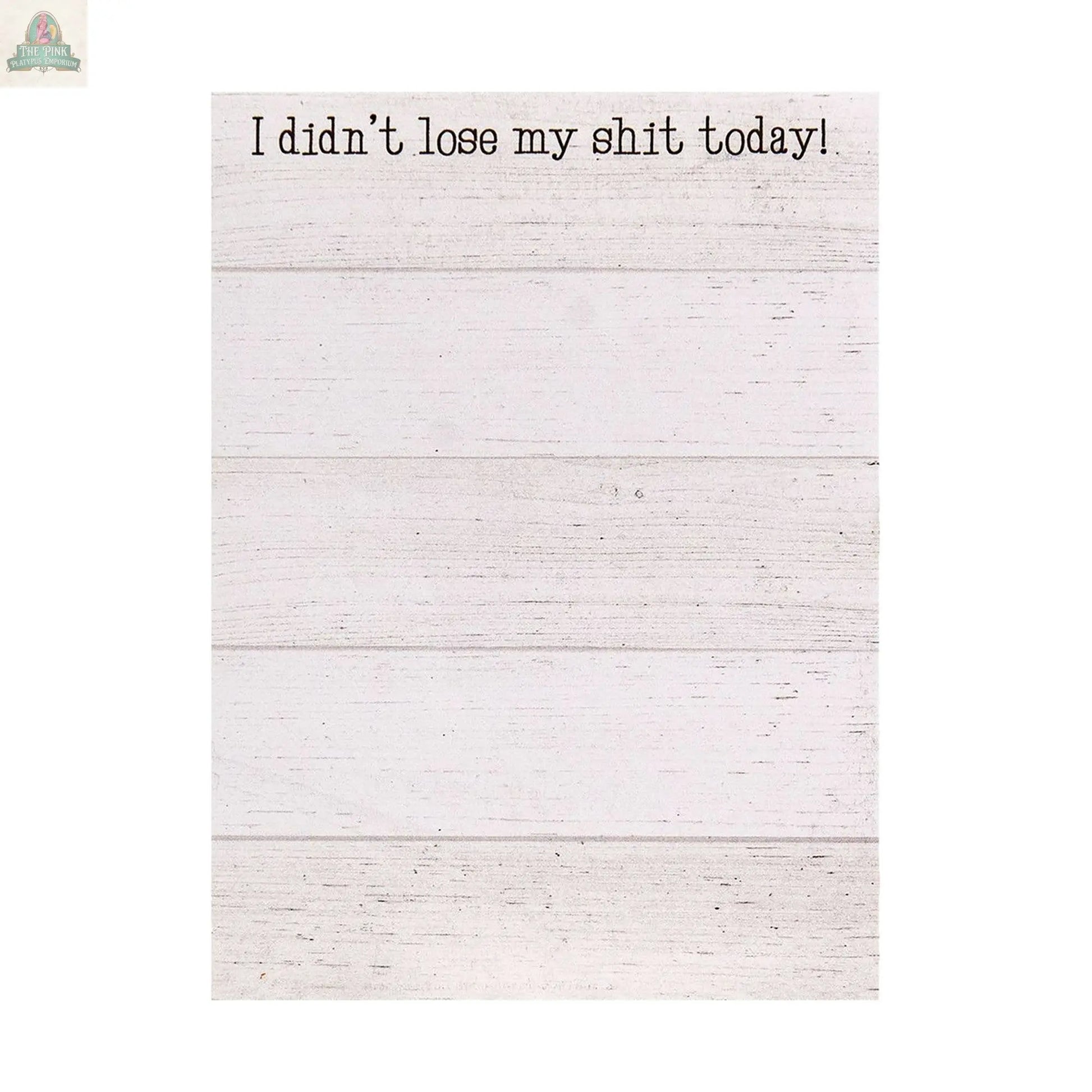 I Didn't Lost My Shit Today! Mini Notepad Pink Platypus Emporium