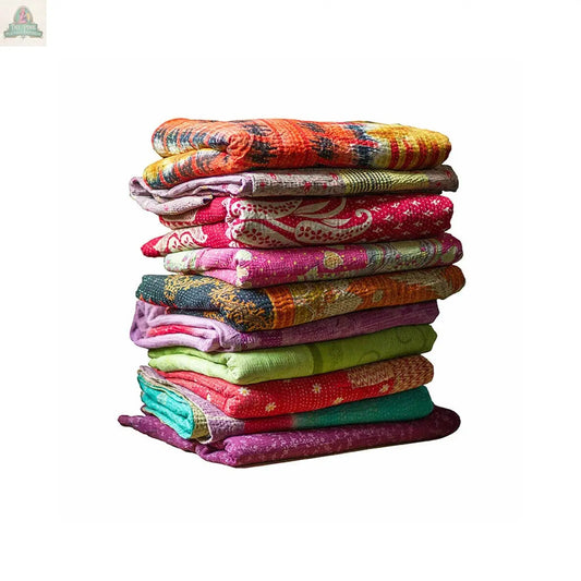 Kantha Stitch Reversible Throw Vagabond Vintage