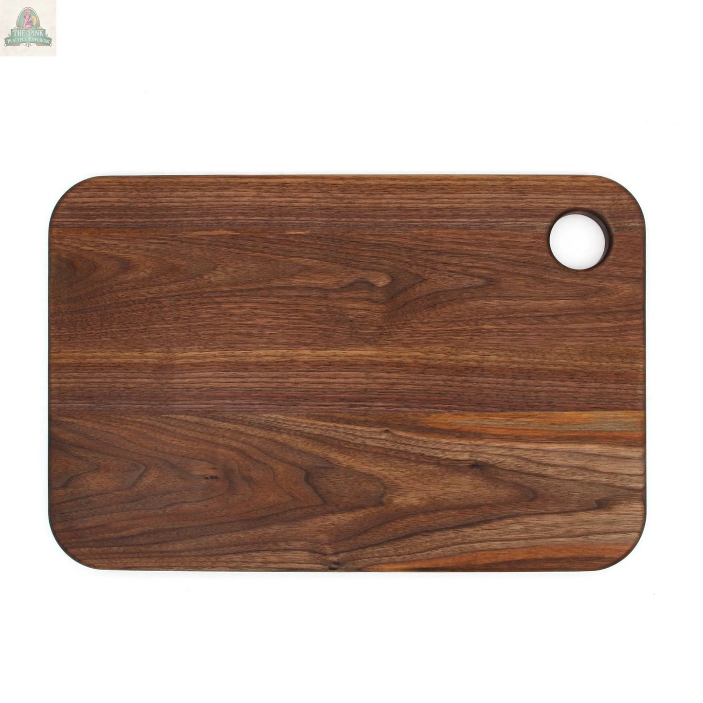 Large Wood Cutting Board With Thumb Hole and Juice Groove 18x12 Inches, Wood Cheese Board, Wooden Chopping Board, 100% Made in the USA Pink Platypus Emporium