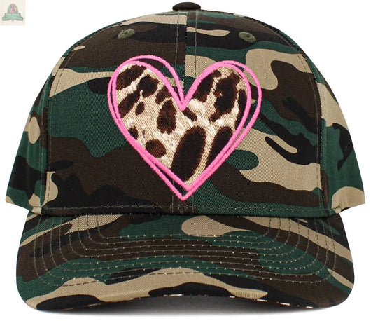 Leopard Heart Snapback: CAM KBETHOS
