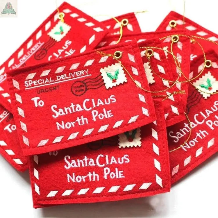 Letters to Santa Ornament, Envelope  Ornament that opens: Red Delmar Decor