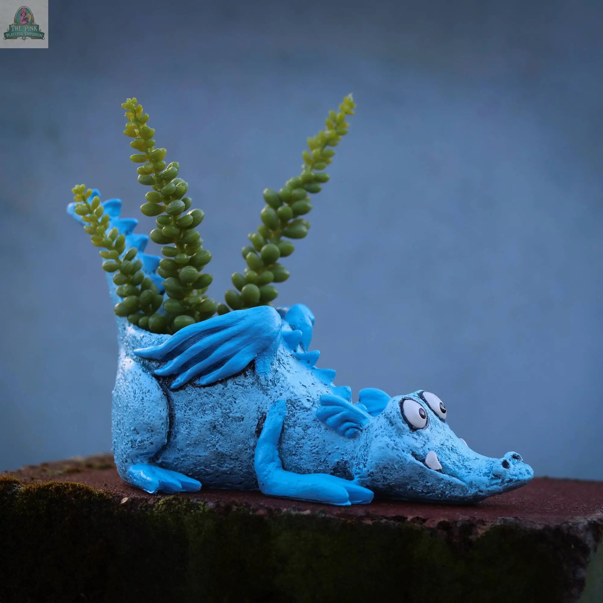 Lucky Blue Dragon Blobhouse Planter Pink Platypus Emporium