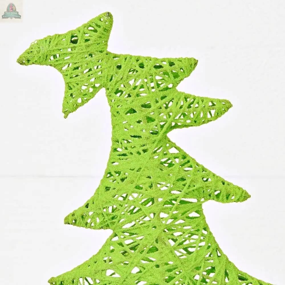 The Grinch Fairy Tree with light green flocked finish (17inH) by Impressive Enterprises, Inc. features a handmade look, its textured surface standing out beautifully against a plain white background.