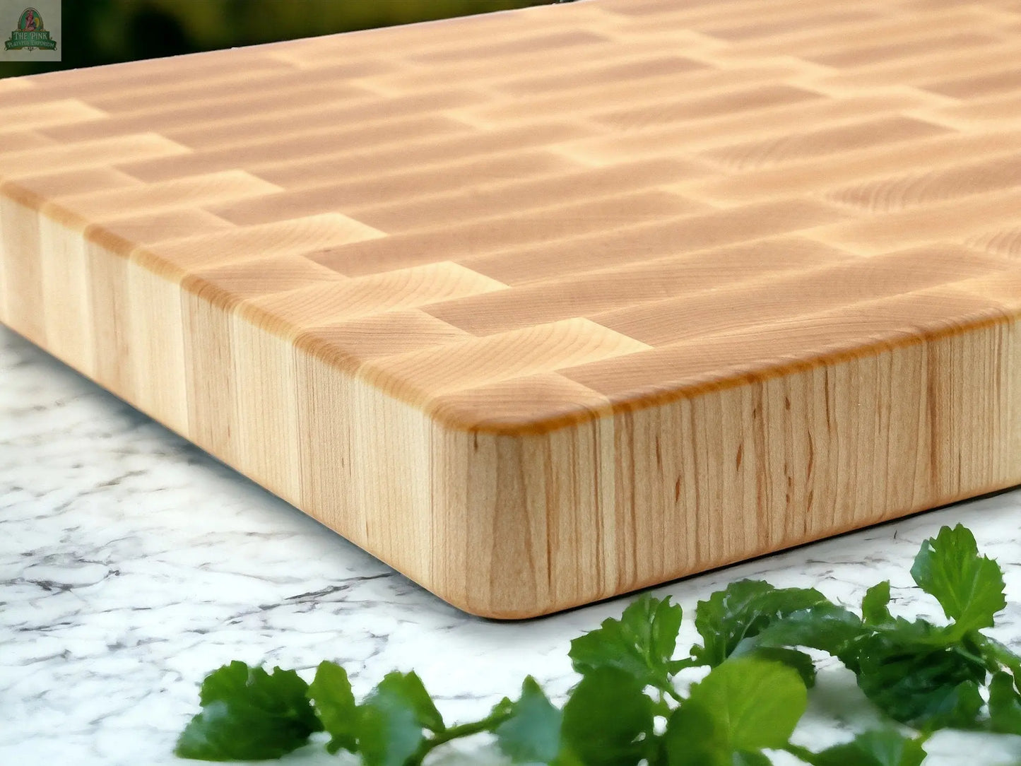 Maple Large End Grain Cutting Board, Maple Butcher Block with Rubber Feet, Wedding Gift, Anniversary Gift, Father's Day Gift, USA Made Pink Platypus Emporium