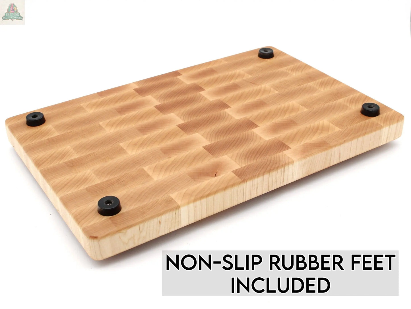 Maple Large End Grain Cutting Board, Maple Butcher Block with Rubber Feet, Wedding Gift, Anniversary Gift, Father's Day Gift, USA Made Pink Platypus Emporium