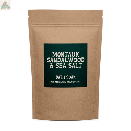Montauk Sandalwood & Sea Salt Bath Soak | Epsom Salt & Oils: 5 oz Pink Platypus Emporium
