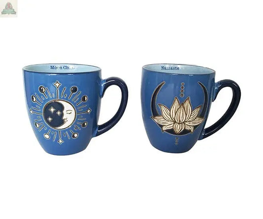 Moon Child 16Oz Mug, 2 Asst Blue Sky Clayworks