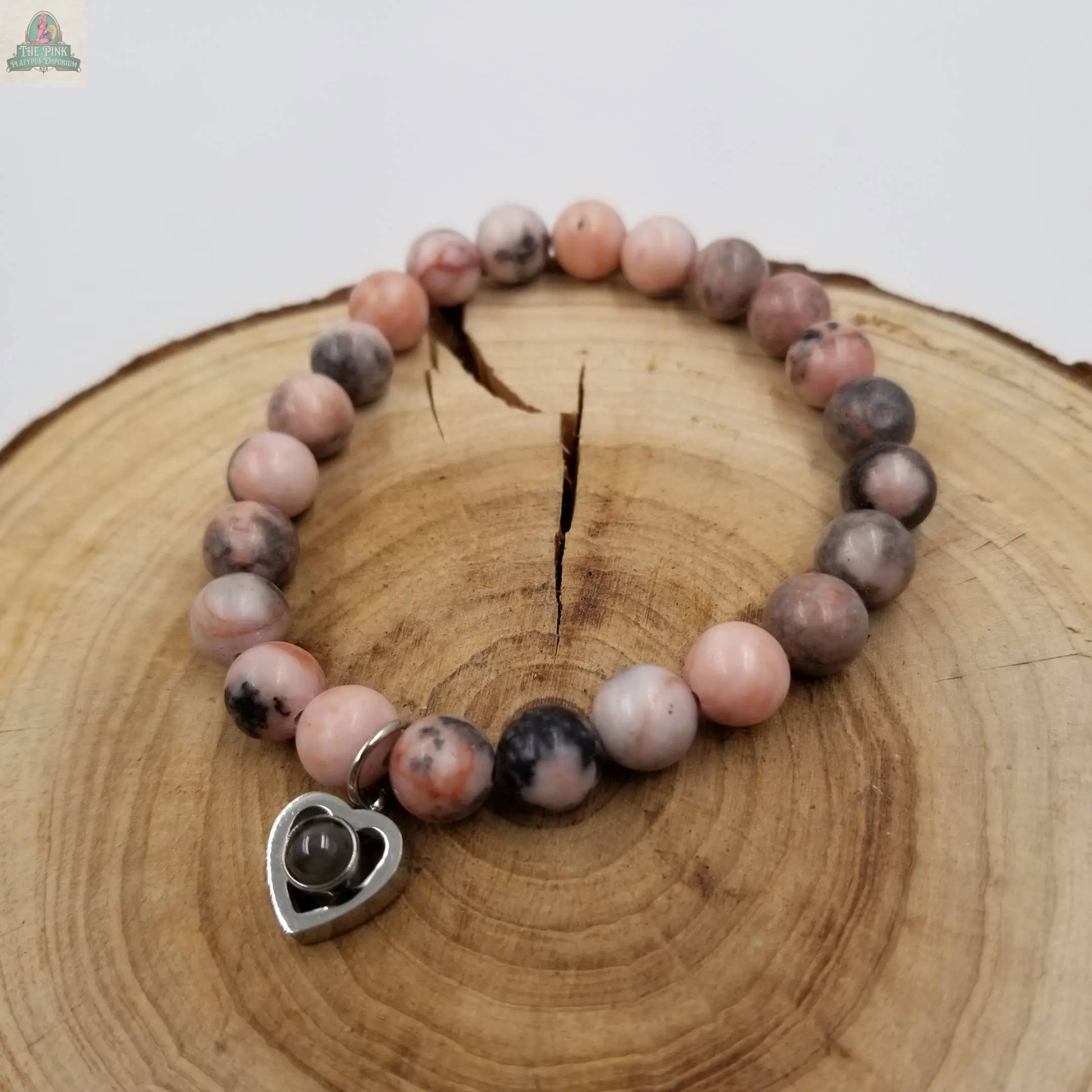 Natural Rhodonite Bracelet Valentine'S Day Gift For Wife CHAKRA JEWELRY