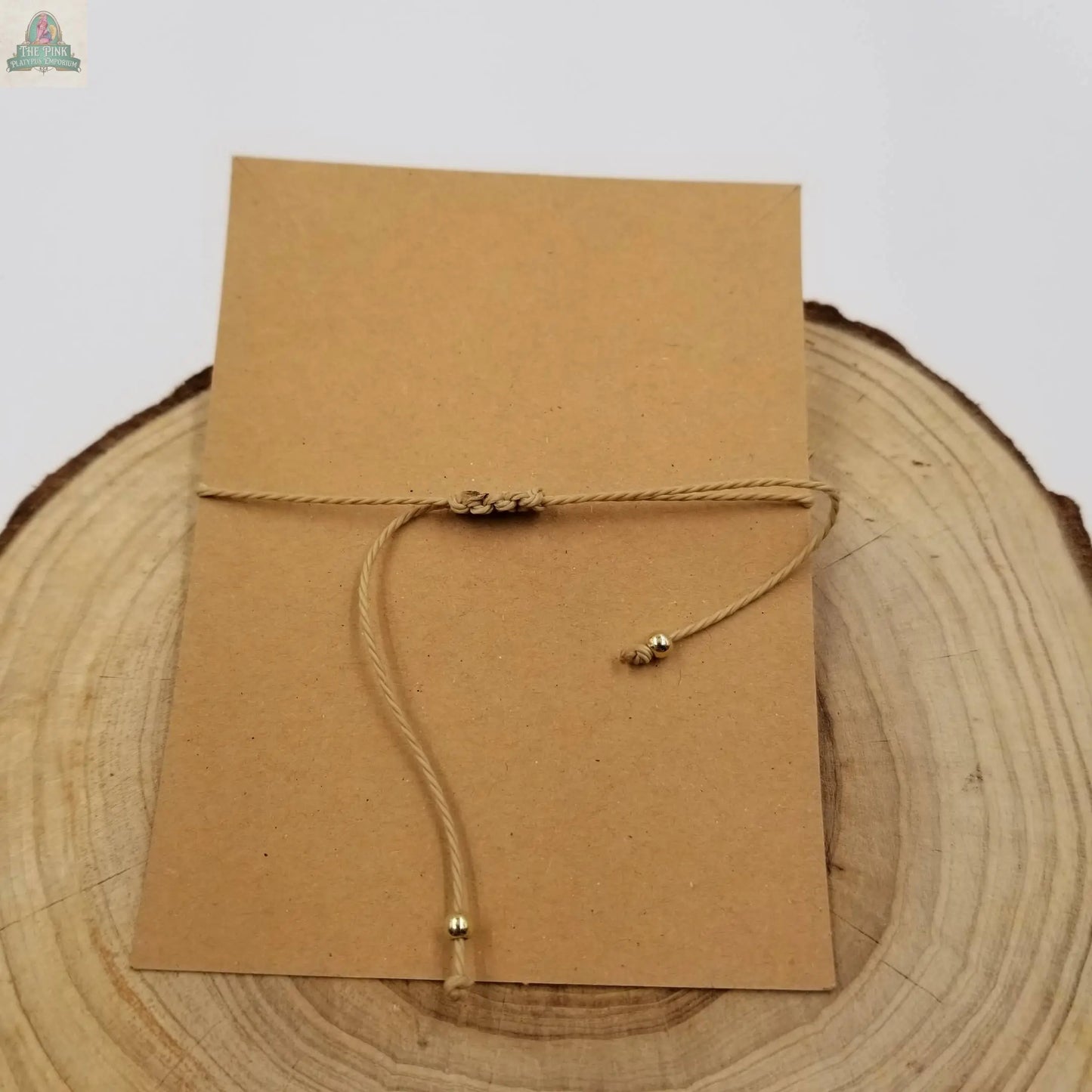 Natural Stone Handwoven Constellation Bracelet with Card: Pisces Pink Platypus Emporium