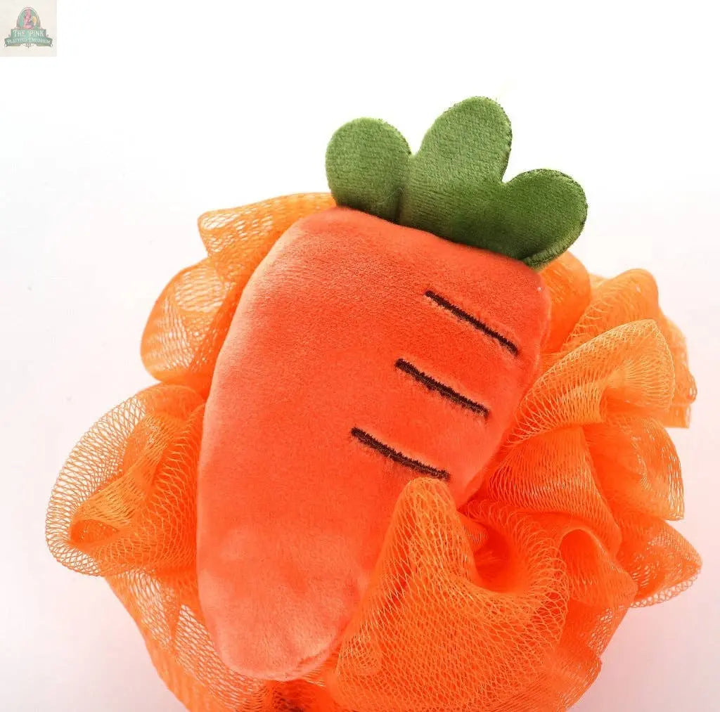 PAPO - Cute Fruit-Shaped Bath Pouf - Playful Design: STRAWBERRY / 40g Pink Platypus Emporium