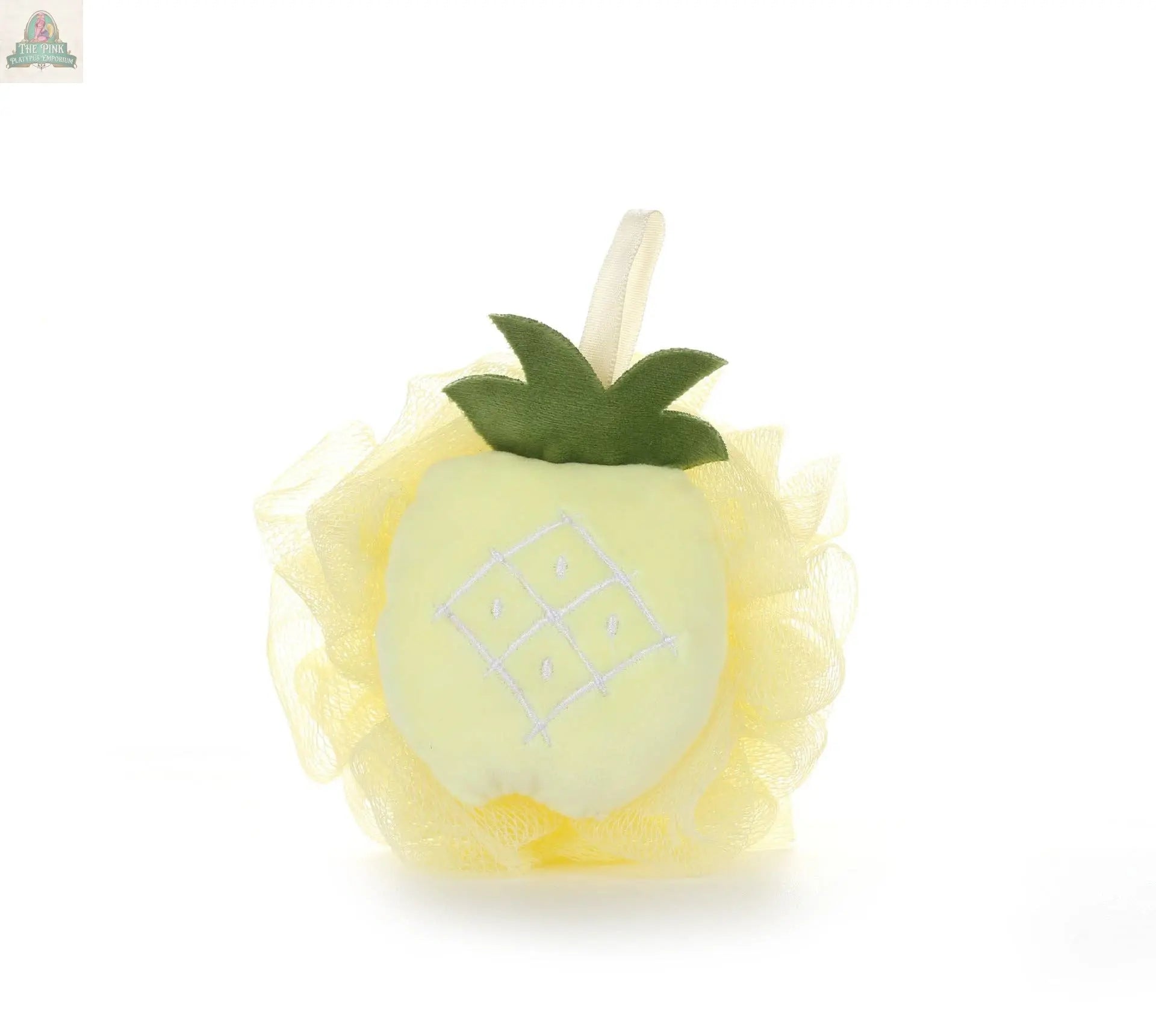 PAPO - Cute Fruit-Shaped Bath Pouf - Playful Design: STRAWBERRY / 40g Pink Platypus Emporium