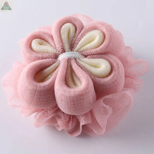 PAPO-  Flower Shower Pouf Premium Quality and Rich Foaming: PINK Pink Platypus Emporium