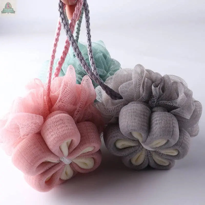 PAPO-  Flower Shower Pouf Premium Quality and Rich Foaming: PINK Pink Platypus Emporium