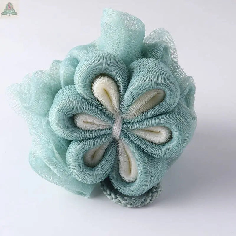 PAPO-  Flower Shower Pouf Premium Quality and Rich Foaming: PINK Pink Platypus Emporium