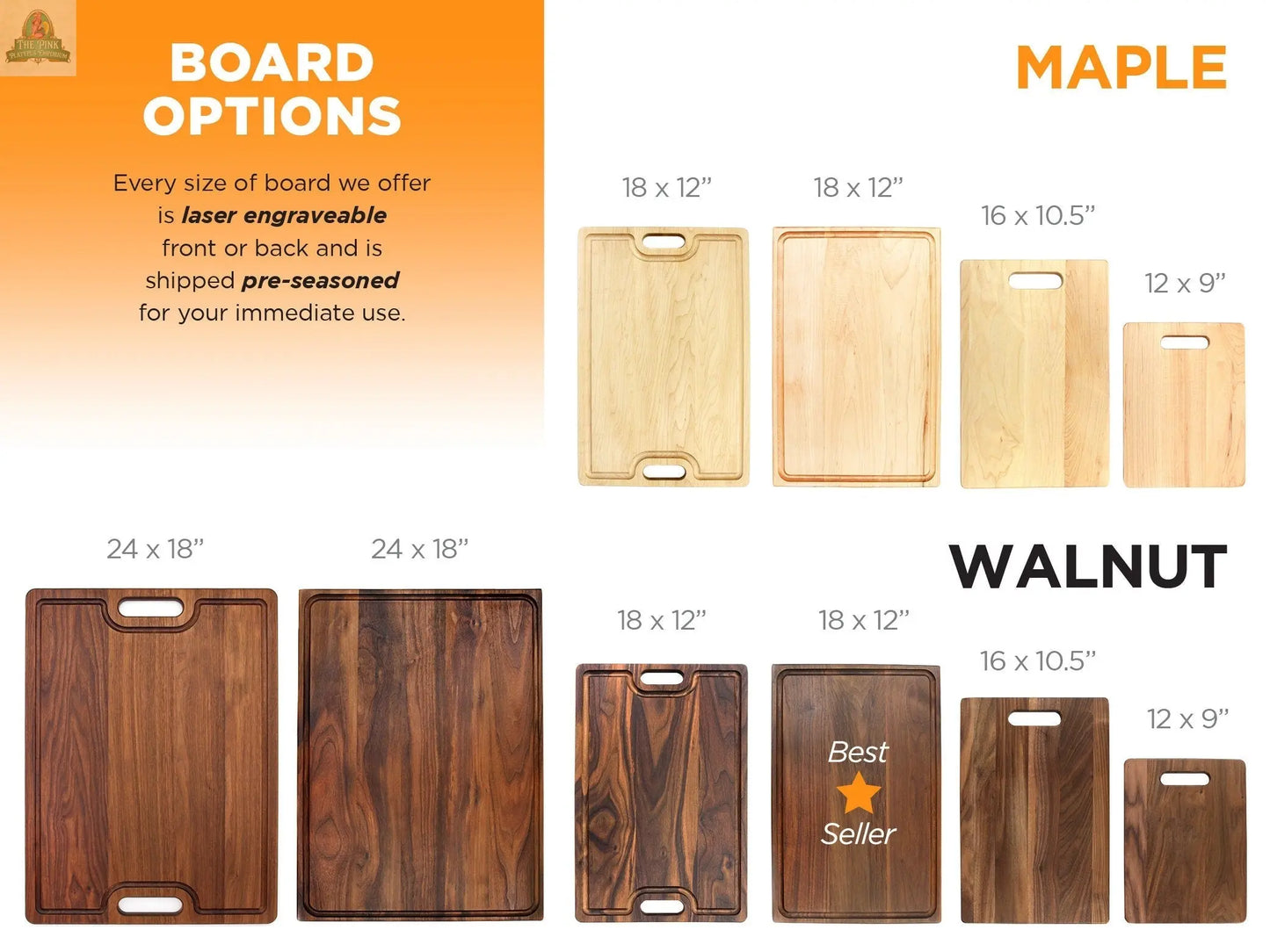 Personalized Cutting Board, Wedding Gift, Housewarming Gift, Charcuterie Board, Gift for Home, Bridal Shower Gift, Couple Gift, USA Made Pink Platypus Emporium