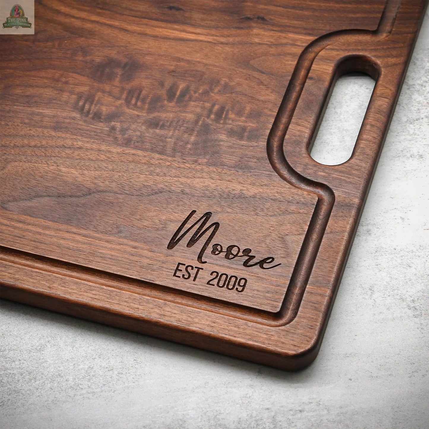 Personalized Cutting Board, Wedding Gift, Housewarming Gift, Charcuterie Board, Gift for Home, Bridal Shower Gift, Couple Gift, USA Made Pink Platypus Emporium